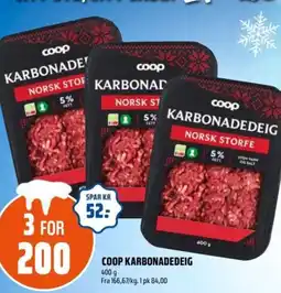 Coop Obs Coop karbonadedeig tilbud