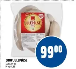 Coop Obs Coop julepølse tilbud