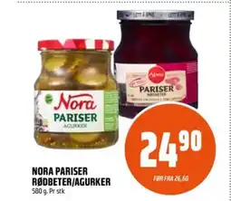 Coop Obs Nora pariser rødbeter/agurker tilbud