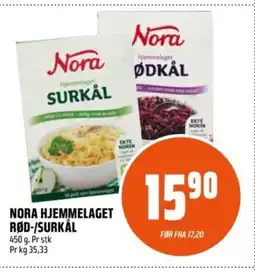 Coop Obs Nora hjemmelaget rød-/surkål tilbud
