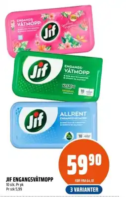 Coop Obs Jif engangsvåtmopp tilbud