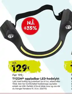 Mekk TYZONⓇ oppladbar LED-hodelykt tilbud