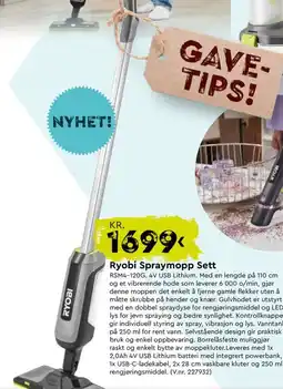 Mekk Ryobi Spraymopp Sett tilbud