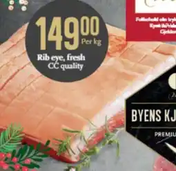 CC Mat Rib eye, fresh cc quality tilbud