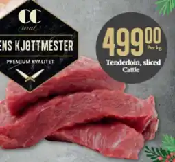 CC Mat Tenderloin, sliced cattle tilbud