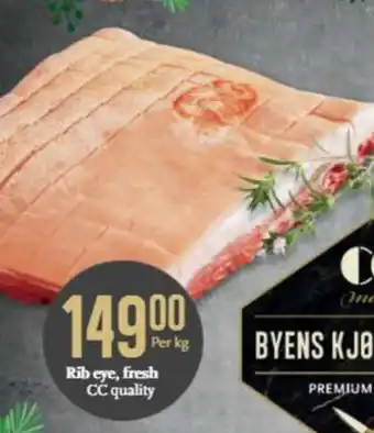 CC Mat Rib eye, fresh cc quality tilbud