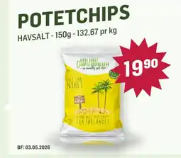 Holdbart HAVSALT Potetchips tilbud