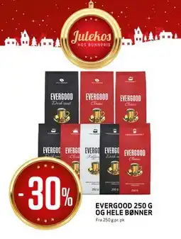 Bunnpris EVERGOOD 250 G OG HELE BØNNER tilbud