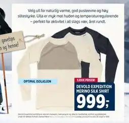 Sport 1 DEVOLD EXPEDITION MERINO SILK SHIRT tilbud