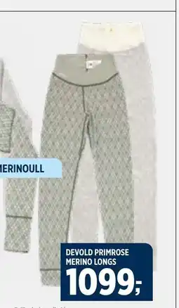 Sport 1 DEVOLD PRIMROSE MERINO LONGS tilbud