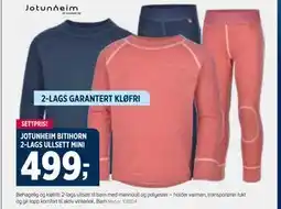 Sport 1 JOTUNHEIM BITIHORN 2-LAGS ULLSETT MINI tilbud