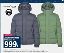 Sport 1 JOTUNHEIM VARPET DUNJAKKE JR tilbud