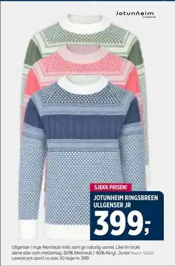 Sport 1 JOTUNHEIM RINGSBREEN ULLGENSER JR tilbud