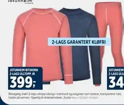 Sport 1 JOTUNHEIM BITIHORN 2-LAGS ULLTOPP JR tilbud