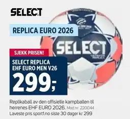 Sport 1 SELECT REPLICA EHF EURO MEN V26 tilbud