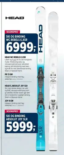 Sport 1 SKI OG BINDING ABSOLUT JOY SLR tilbud