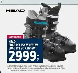 Sport 1 HEAD EDGE LYT 75X W HV GW EDGE LYT 90 X HV GW tilbud
