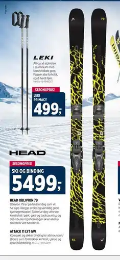 Sport 1 SKI OG BINDING tilbud