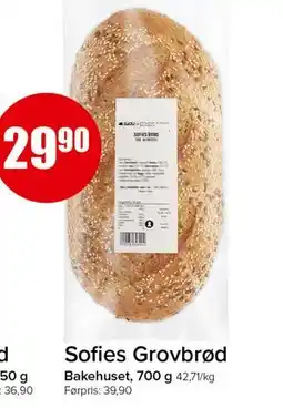 Spar Sofies Grovbrød tilbud