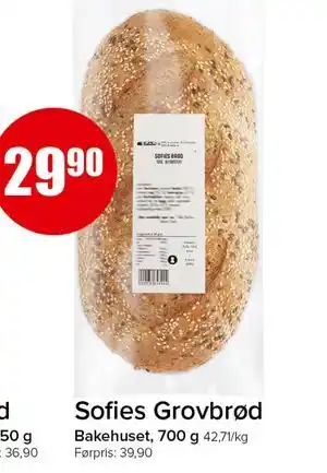 Spar Sofies Grovbrød tilbud