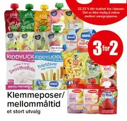 Spar Klemmeposer/mellommåltid tilbud