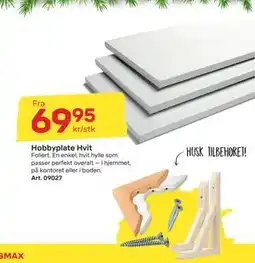 Byggmax Hobbyplate Hvit tilbud