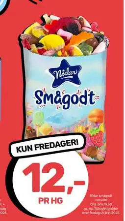 Coop Marked Nidar smågodt i løsvekt tilbud