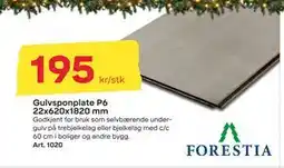 Byggmax Gulvsponplate P6 22x620x1820 mm tilbud