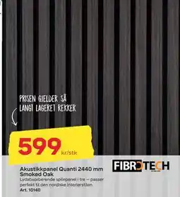 Byggmax Akustikkpanel Quanti 2440 mm Smoked Oak tilbud