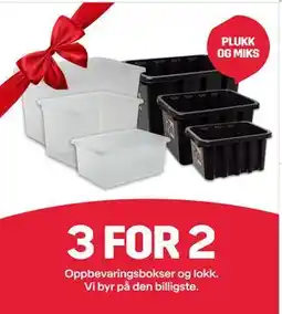 Byggmax Oppbevaringsbokser og lokk tilbud