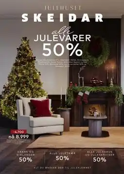 Skeidar ALLE JULETRÆR 50% tilbud