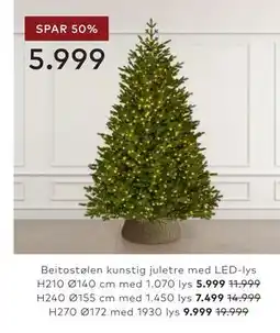 Skeidar Beitostølen kunstig juletre med LED-lys tilbud