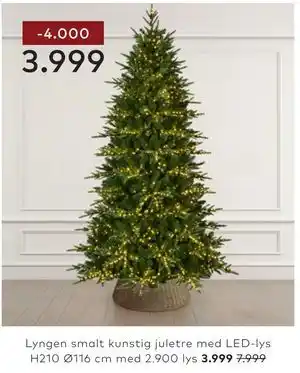 Lyngen smalt kunstig juletre