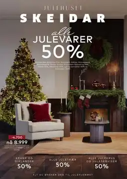 Skeidar ALLE JULEKRUS OG JULESERVISER 50% tilbud