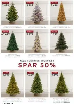 Skeidar SPAR 50% alle kunstig juletre tilbud