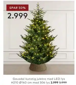 Skeidar Gausdal kunstig juletre tilbud