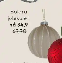 Skeidar Solara julekule I tilbud