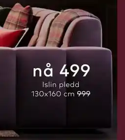 Skeidar Islin pledd 130x160 cm tilbud