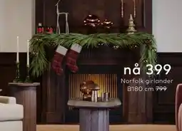 Skeidar Norfolk girlander B180 cm tilbud