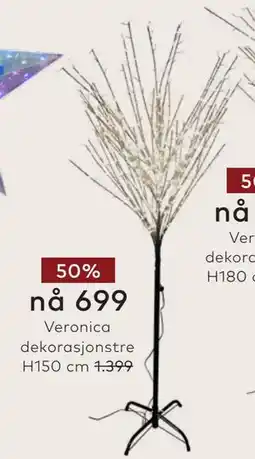 Skeidar Veronica dekorasjonstre H150 cm tilbud
