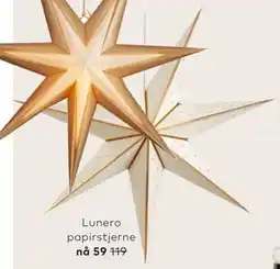 Skeidar Lunero papirstjerne tilbud