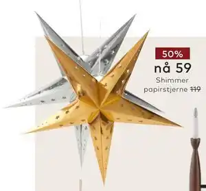 Skeidar Shimmer papirstjerne tilbud