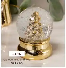 Skeidar Golden Tree snøkule tilbud