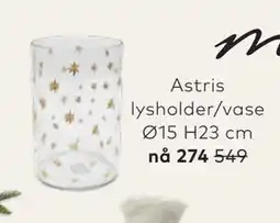Skeidar Astris lysholder/vase tilbud