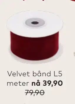 Skeidar Velvet bånd L5 meter tilbud