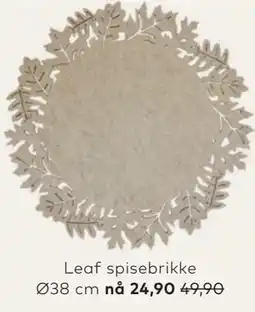 Skeidar Leaf spisebrikke Ø38 cm tilbud