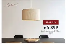 Skeidar Lucia taklampe Ø:40cm tilbud