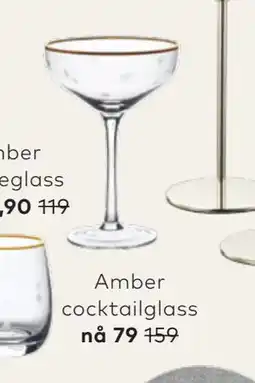 Skeidar Amber cocktailglass tilbud