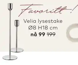 Skeidar Velia lysestake Ø8 H18 cm tilbud