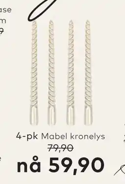 Skeidar Mabel kronelys tilbud